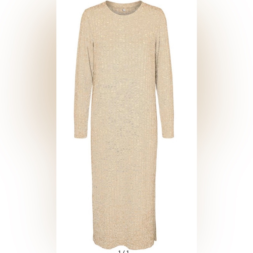 VERO MODA TAN LONG SLEEVE MAXI DRESS Size Medium (8) NWT